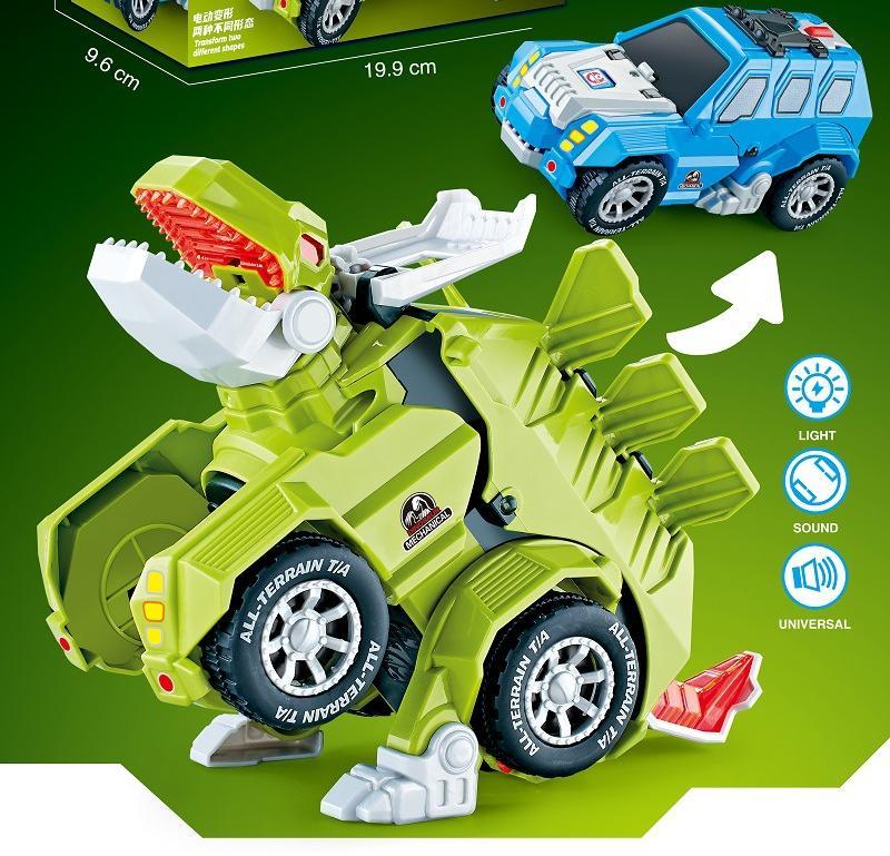 Dinosaur Toys for Kids 3-5: Transforming Dinosaur Car Toy with Light Music for Toddlers 1 2 3 4 5 Year Old Boys Girls - Dino Transformer Toys Cars for Boys 4-6