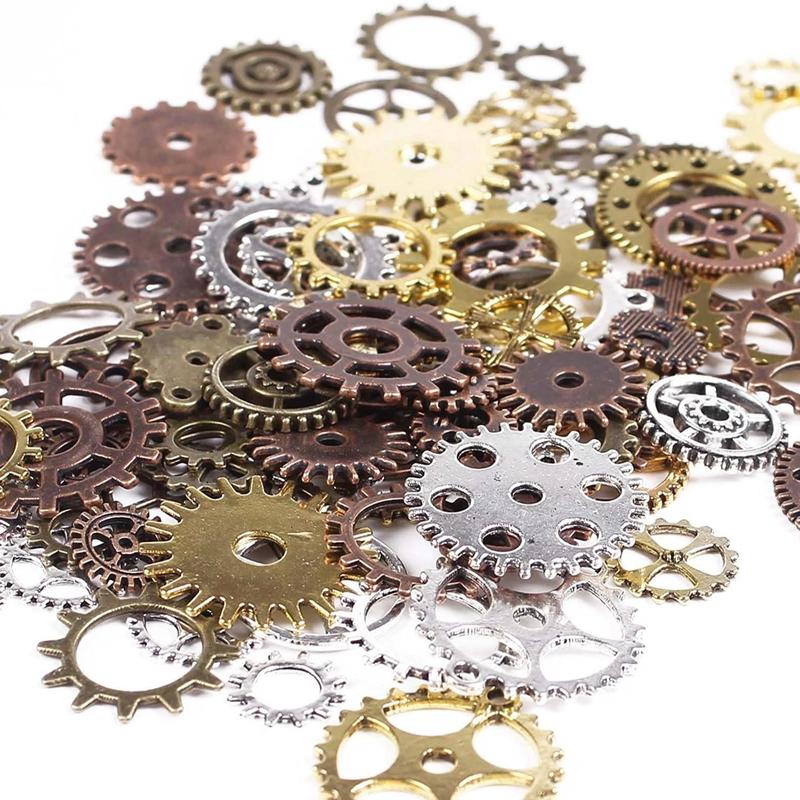 50g Random Color Vintage Ancient Bronze Gear Diy Accessories, Beading & Jewellery Making Supplies