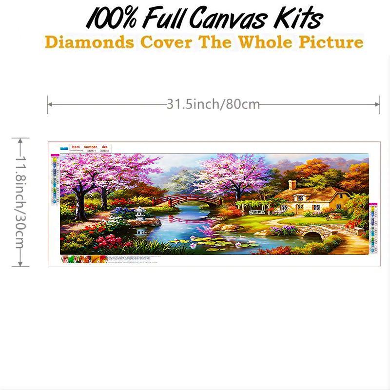 Landscape Pattern Diamond Art Colorful Painting Kit without Frame, Decorative Diamond Art Crafts for Beginner, DIY Home Ornaments