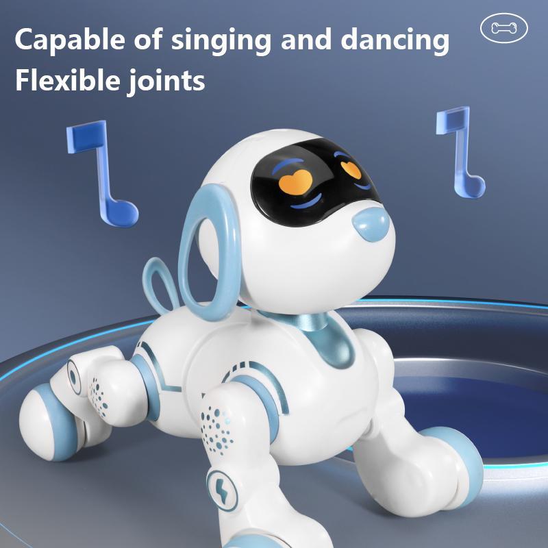 Intelligent Sensor Robot Dog Toy, USB Rechargeable Remote Control Dancing Dog Robot Toy, RC Dog Programmable Smart Interactive Robotic Pets (No Battery Provided), Stocking Fillers Gift