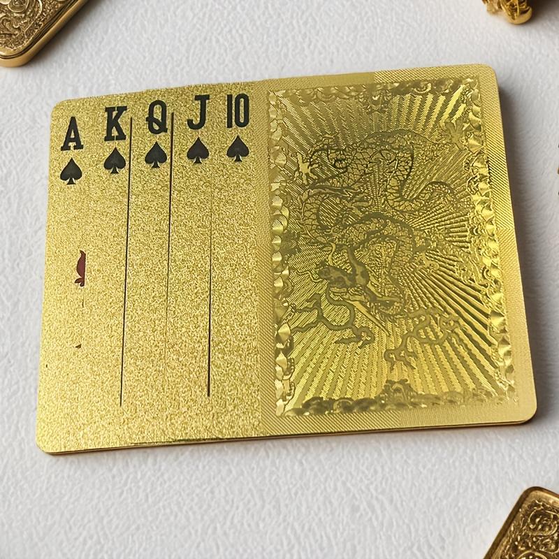 1 Deck Matte Golden Dragon PVC Playing Cards, Durable Hardened Poker Set