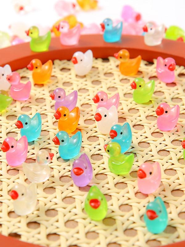 Glow in The Dark Duck Beads, Cute Mini Resin Duck Beads, DIY Jewelry Making Supplies for Bracelet Necklace Earrings