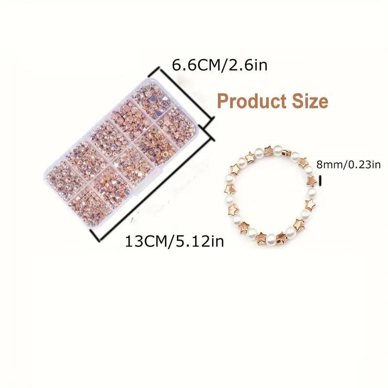 CCB Beads Making Kit, 500pcs box Mixed Shaped Beads, Smooth Loose Ball Beads for DIY Bracelet Jewelry Craft, Jewelry Making Supplies