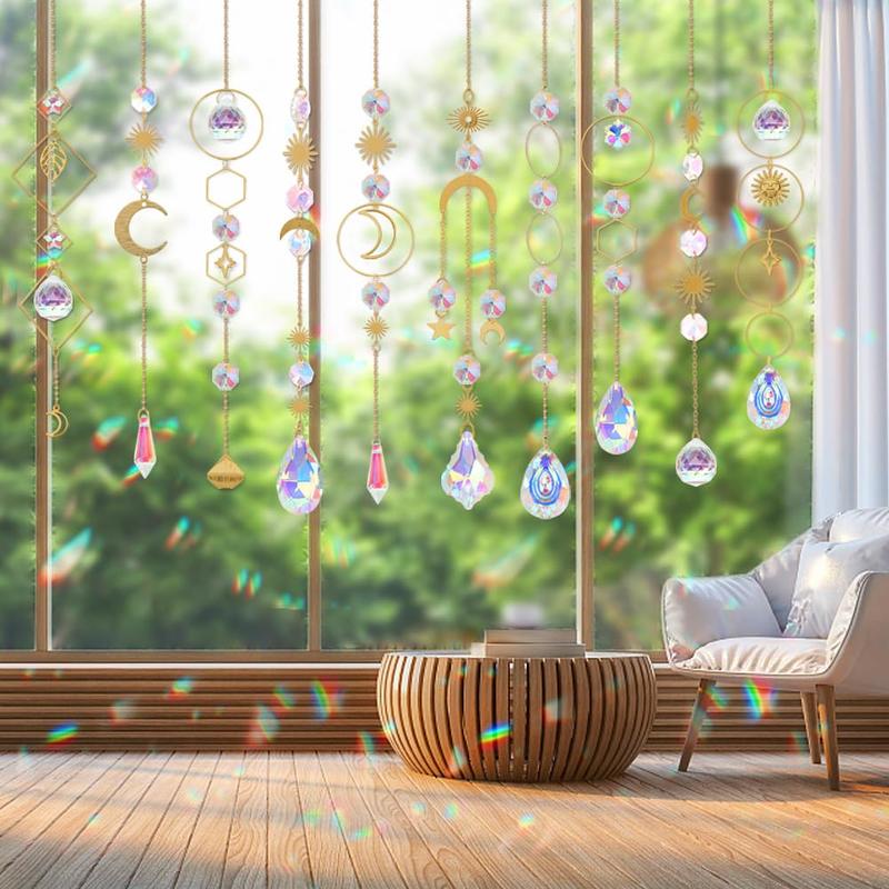 DIY Artificial Crystal Prism Jewelry Making Kit, 200pcs set Colorful Glass Hanging Prism and Accessories, DIY Supplies, Indoor & Outdoor Garden Decoration, Christmas Gift