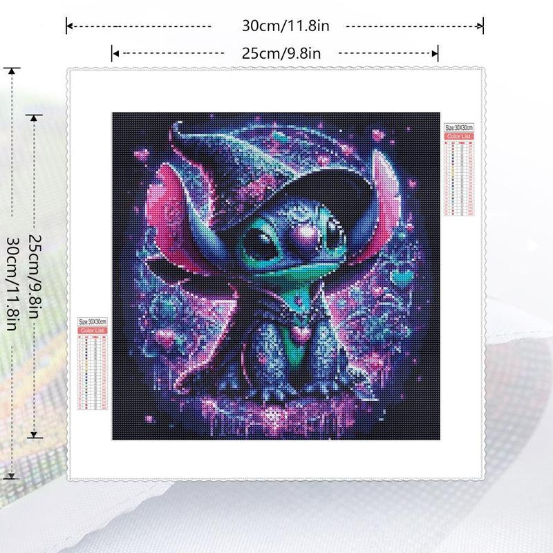 Disney Wizard Stitch Pattern DIY Diamond Arts Colorful Painting Kit without Frame, 5D Diamond Decorative Painting Kit, DIY Wall Art Decor for Home