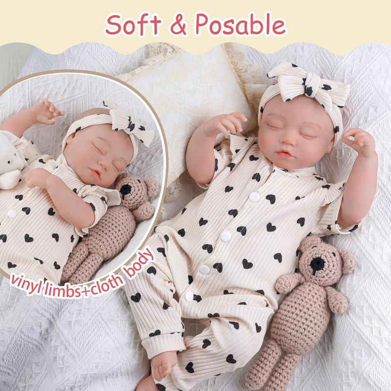 BABESIDE Reborn Baby Dolls, 20 Inch Soft Vinyl Baby Dolls Realistic Newborn Baby Doll Girl Real Life Baby Dolls for Kids Age 3+