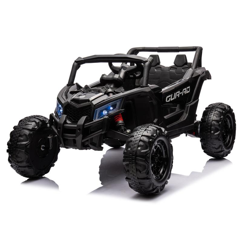 Black White Blue Yellow Pink 12V Ride On Car with Remote Control,UTV ride on for kid,3-Point Safety Harness, Music Player (USB Port Volume Knob Battery Indicator), LED Lights, High-Low Speed Switch - Off-Road Adventure for Kids