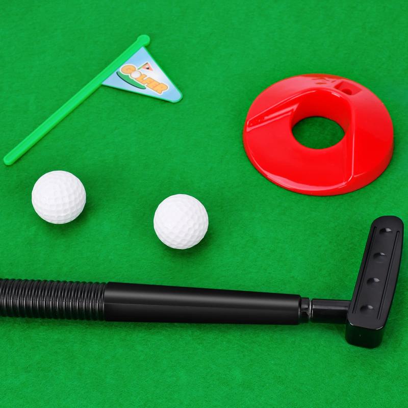 Christmas Mini Golf Set, 1 Set Bathroom Golf Practice Toy, Funny Golf Gift, Random Color Chess Pole and Base,birthday Gift, Christmas Gift