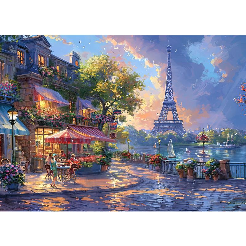 HUADADA 1000 pieces of puzzles for adults, reflections under the tower, perfect for home décor holiday holidays, family games, grandparents brainstorming