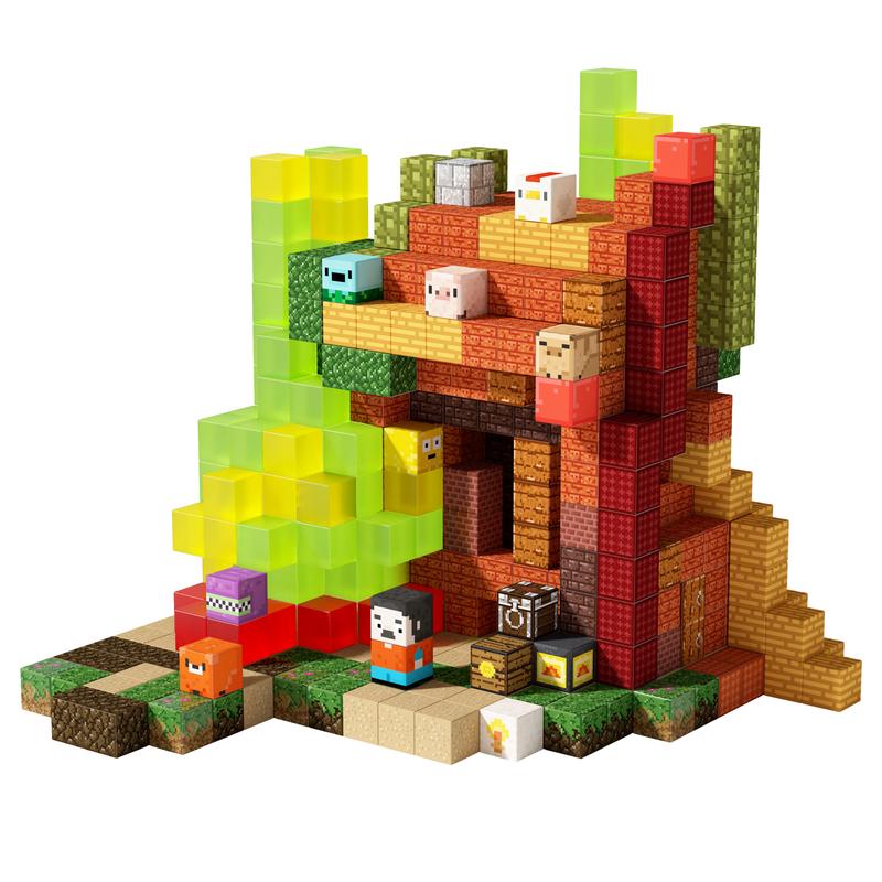 GobiDex Game-based Build My Own Villages Magnetic Blocks Toys in Giftable Package 48 100Pcs