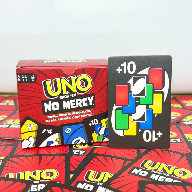 UNO NOMERCY PLUS upgraded game, UNO +10 tough rules, UNO card game 194 cards TOP GAME