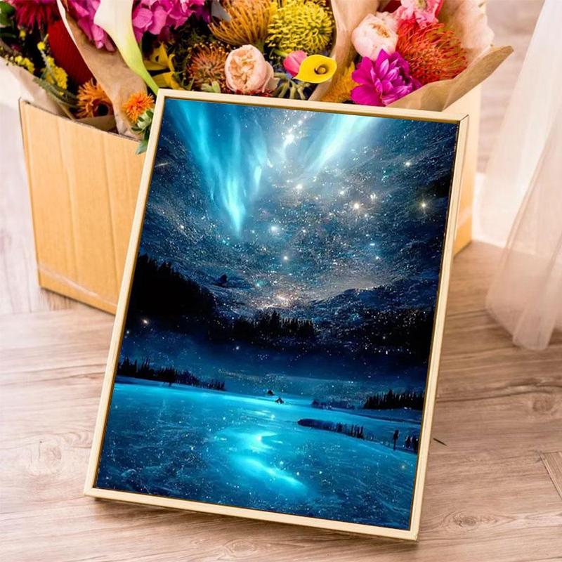 Star River Pattern DIY Diamond Arts Colorful Painting Kit without Frame, DIY Decorative Art Painting for Beginner, Wall Art Decoration for Home Living Room