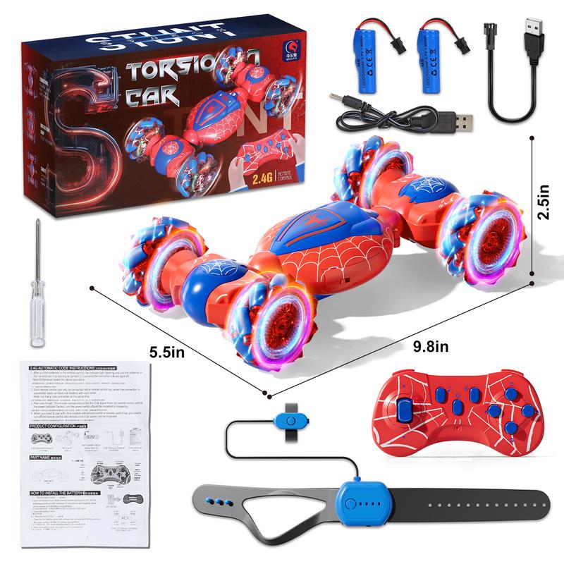 Remote Control Car, Gesture Sensing RC Stunt Car, Hand Controlled RC Car, Toys for Boys, 2.4Ghz 4WD Gesture RC Twist Cars with Sound & Light for Kids, Best Birthday Christmas Gift