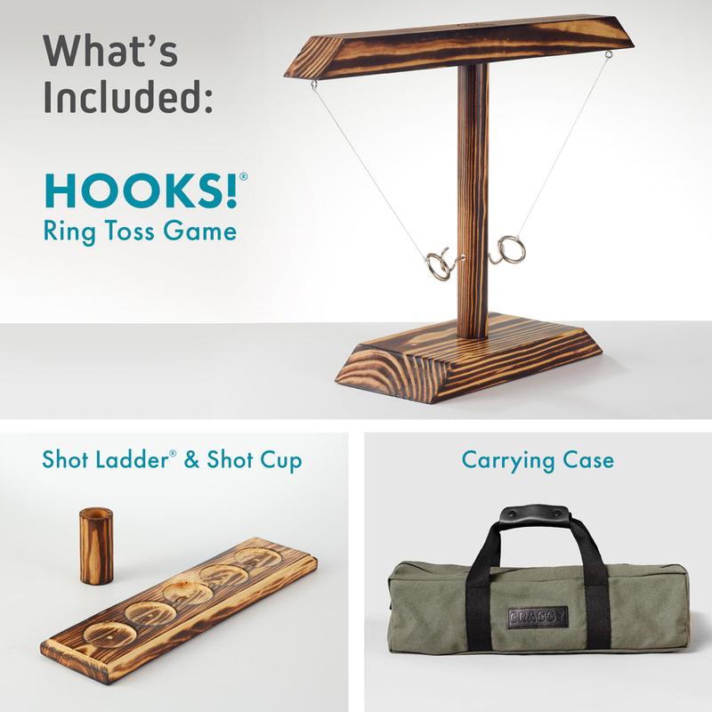 HOOKS! Ring Toss and Shot Ladder® - Burned