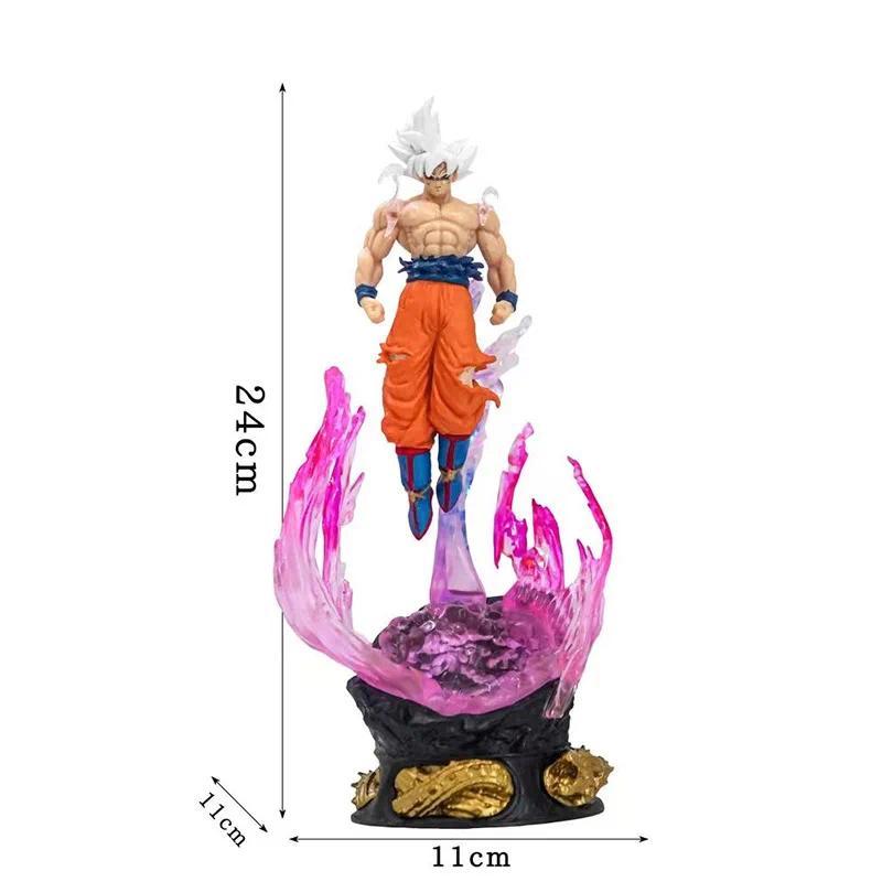 Dragon Ball Anime Figure 25cm Son Goku Ultra Instinct Super Saiyan Figurine Statue Pvc Statue Model Ornament Collection Figurine Gift