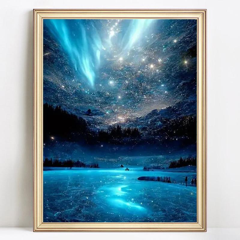 Star River Pattern DIY Diamond Arts Colorful Painting Kit without Frame, DIY Decorative Art Painting for Beginner, Wall Art Decoration for Home Living Room