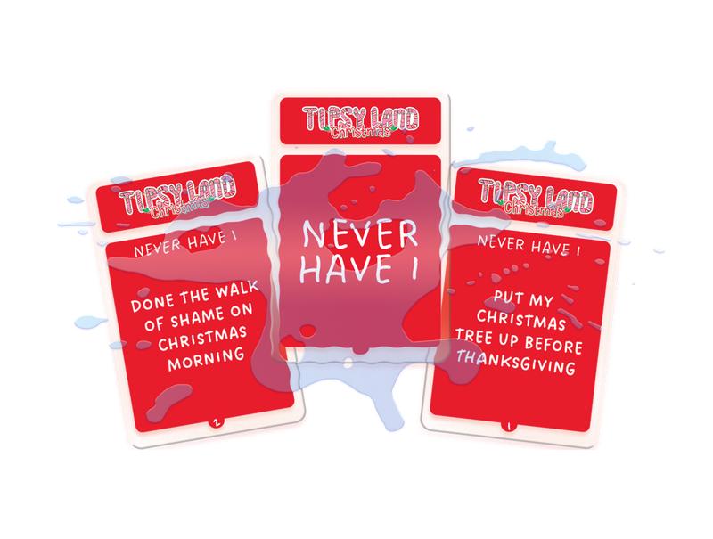 Tipsy Land Christmas Party Board Game - Fun Adult Holiday Drinking Game