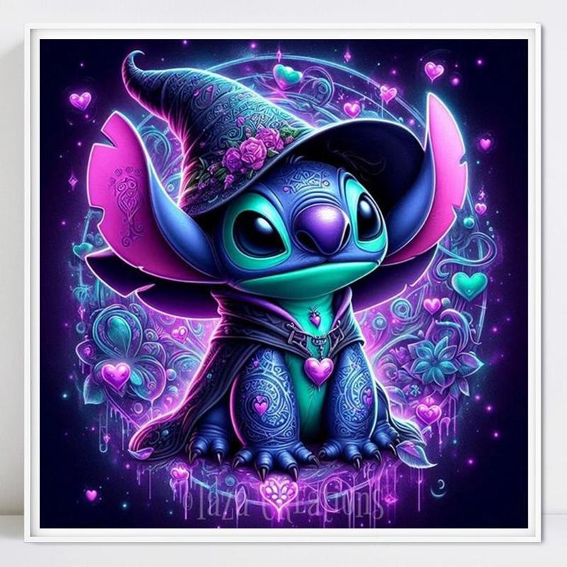 Disney Wizard Stitch Pattern DIY Diamond Arts Colorful Painting Kit without Frame, 5D Diamond Decorative Painting Kit, DIY Wall Art Decor for Home