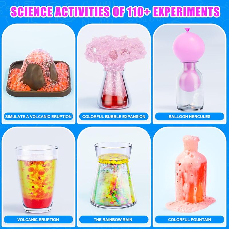 110 Lab Experiments Science Kits for Kids - STEM Projects Educational Scientific Toys for kids 6 7 8 9 10 12 Years Old, Christmas Birthday Gifts for Boys and Girls, Chemistry Set, Learning & Education