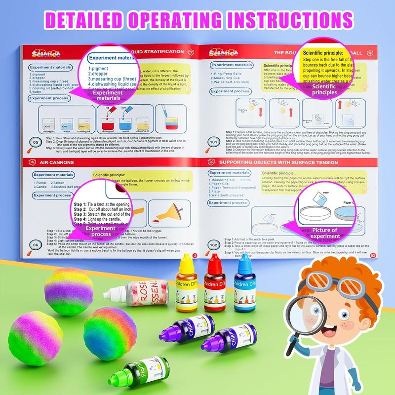 110 Lab Experiments Science Kits for Kids - STEM Projects Educational Scientific Toys for kids 6 7 8 9 10 12 Years Old, Christmas Birthday Gifts for Boys and Girls, Chemistry Set, Learning & Education