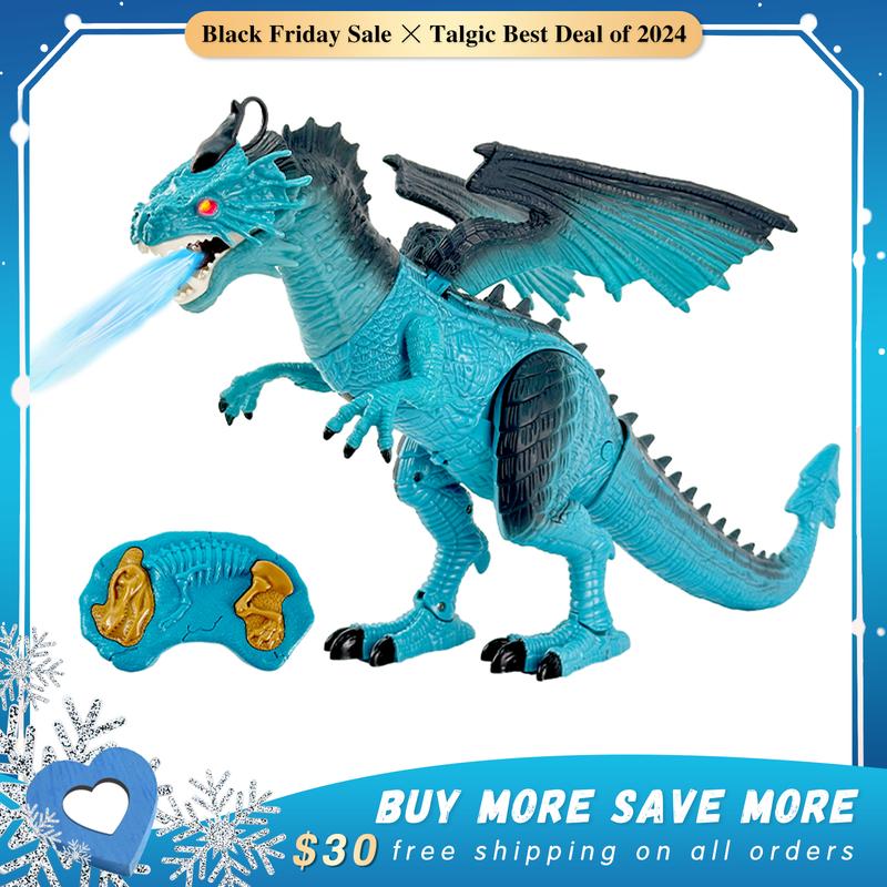 Talgic Remote Control Dinosaur Toy Fire & Ice Dinosaur Game of Trones Spray Light and Multiple Function