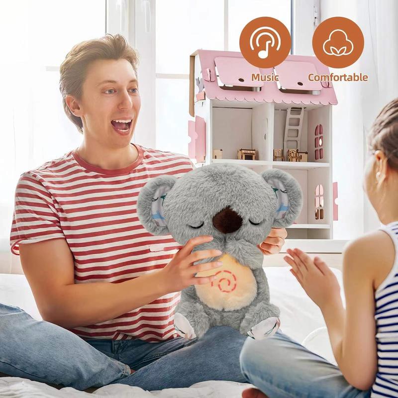 Anxiety Relief Plush Animal Breathing Relief Plush Animal Baby Sound Machine with Sensory Details Music Lights and Rhythmic Breathing Movements