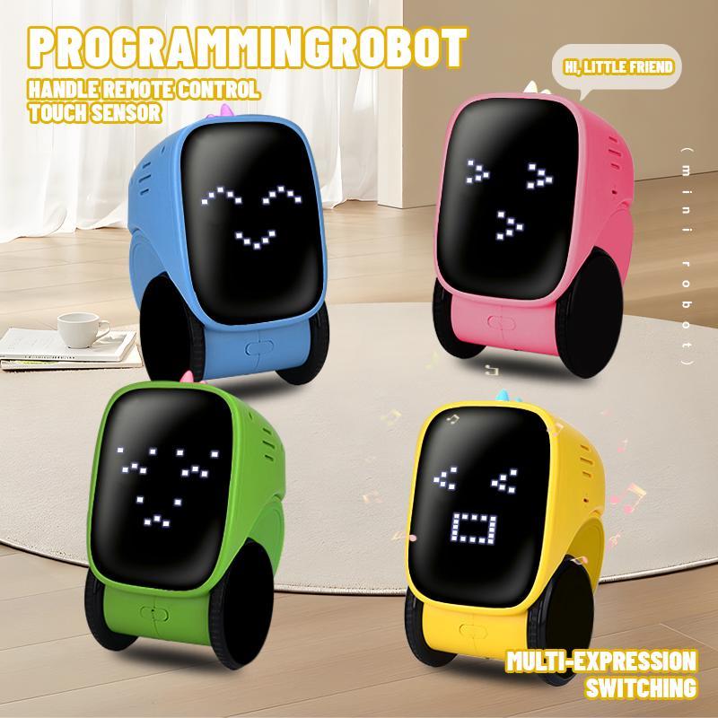 Remote Control Programming Robot, 1 Set Smart Charging Robot with Multi-expression Sensor Touch, Educational Singing Robot for Kids