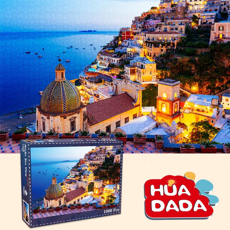 Huadada jigsaw Puzzles for Adults, 1000 pieces of home décor creative gifts, adults and children, family interactive games, parents, grandparents brainstorming