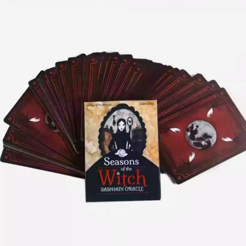 Seasons Of The Witch Themed Card, 1 Box Tarot Card Game, Holiday Party Game for Family Friends Classmate