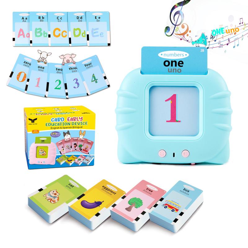 FREE TO FLY Toys Spanish English Gifts: 385 Sight Words Spanish English Talking Flash Cards for Montessori Toys Speech Toy Spanish Learning