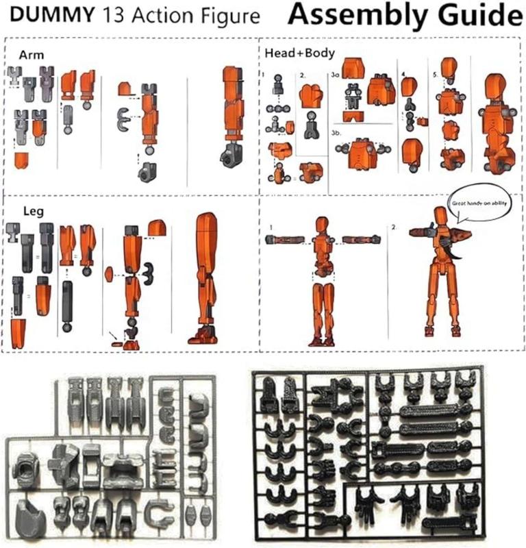 8 Colors DIY T13 Lucky Puppet Joints Can Move DIY Doll Generation Dummy Doll DIY Body  Decompression Tabletop Display