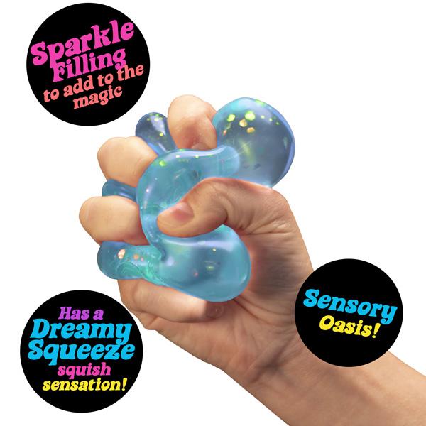 Schylling NeeDoh Dream Drop - Sensory Toy with a Dreamy Smooth Squeeze - Raindrop Shape in Assorted Colors Blue, Pink, and Purple - One Random Color