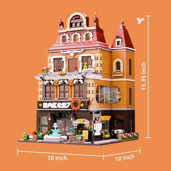 PANTASY European Bakery Modular Building Set, Construction Building Kit for Adults and Teen, Famous Landmarks Collection Model Building Blocks Set Toys, City Simulation, Fall Deals For You, Lowest Price Across All Platforms (2663 pieces) (85013)