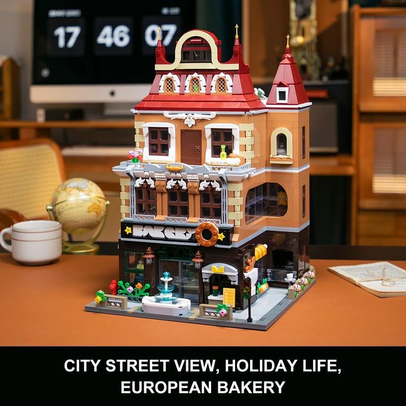 PANTASY European Bakery Modular Building Set, Construction Building Kit for Adults and Teen, Famous Landmarks Collection Model Building Blocks Set Toys, City Simulation, Fall Deals For You, Lowest Price Across All Platforms (2663 pieces) (85013)