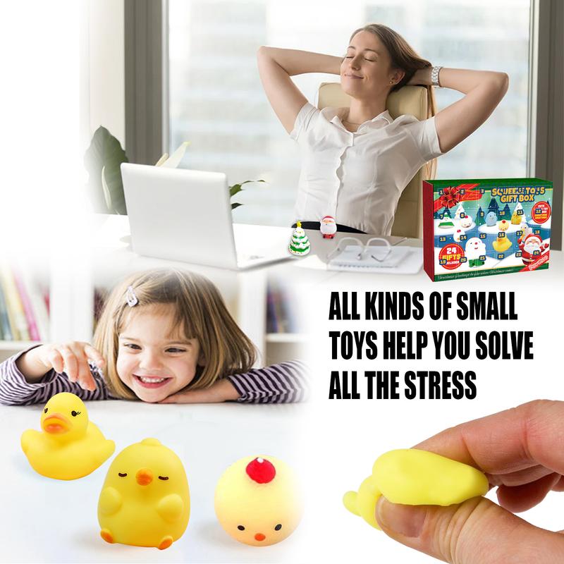 Christmas Stress Balls Advent Calendar - 24 Days of Squeeze Toys for Stress Relief