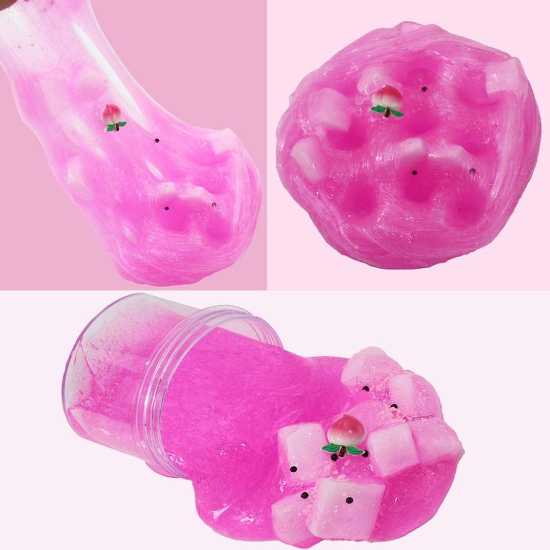 Jelly Cube Crunchy Crystal Slime Kit-11 Pack,Super Soft and Non-Sticky, Fruit Themed Party Toy to Slime,Rich Colors Stress Relief Toy for Girls and Boys