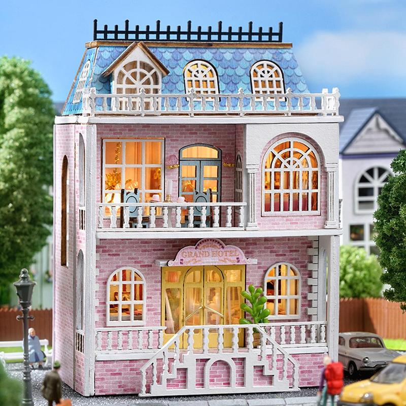 Romantic Castle Building Blocks, DIY Building Blocks Kit, Miniature House Building Kit, Perfect Gift for Adults