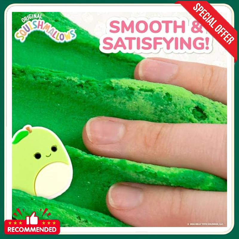 Original Squishmallows Ashley The Apple Premium Cloud Slime, 8 oz. Slime, Green Apple Scented, 3 Fun Slime Add Ins, Pre-Made Slime for Kids, Great 6 Year Old Toys, Super Soft Sludge Toy