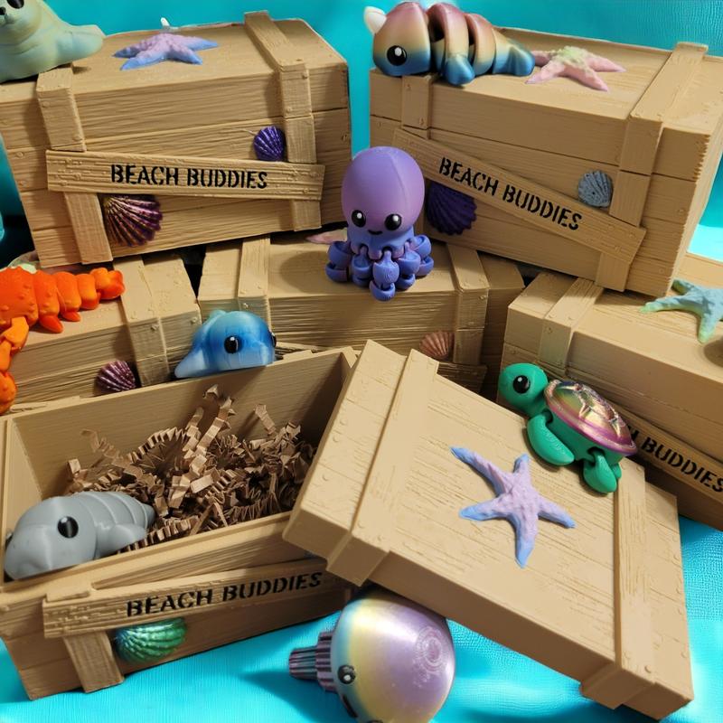 Beach Buddies Fun Pack - 3D Printed Beach-Themed Collectibles for Summer