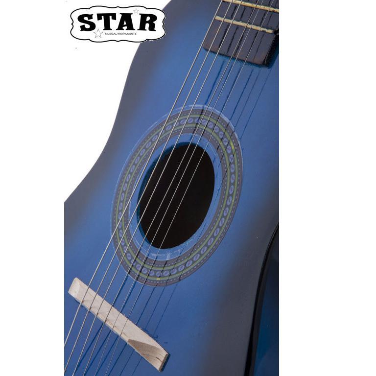 Star Kids Acoustic Toy Guitar 23 Inches Blue Color,