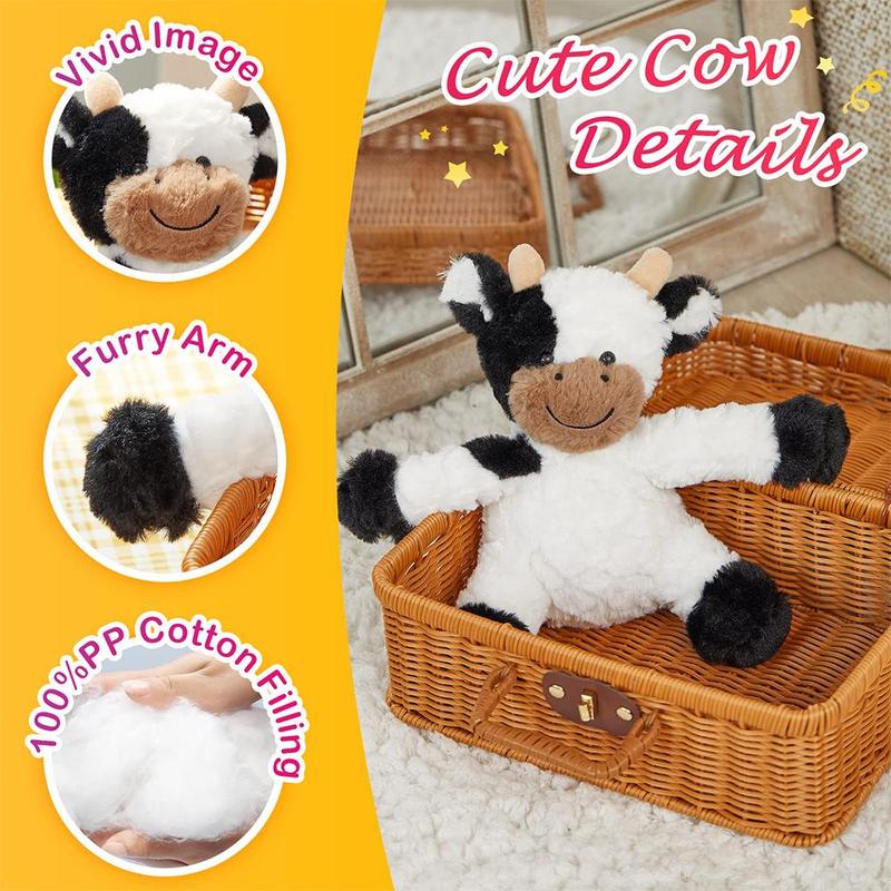 Spring Cute Cow Design Plush Toy for Teens and Adults and Pets, Summer Gifts, Plush Animal for Home Decor, Stuffed Animal Toy, Cute Sitting Cow Stuffed Animals, Cow Plush Stuffed Plushies, Birthday Gift