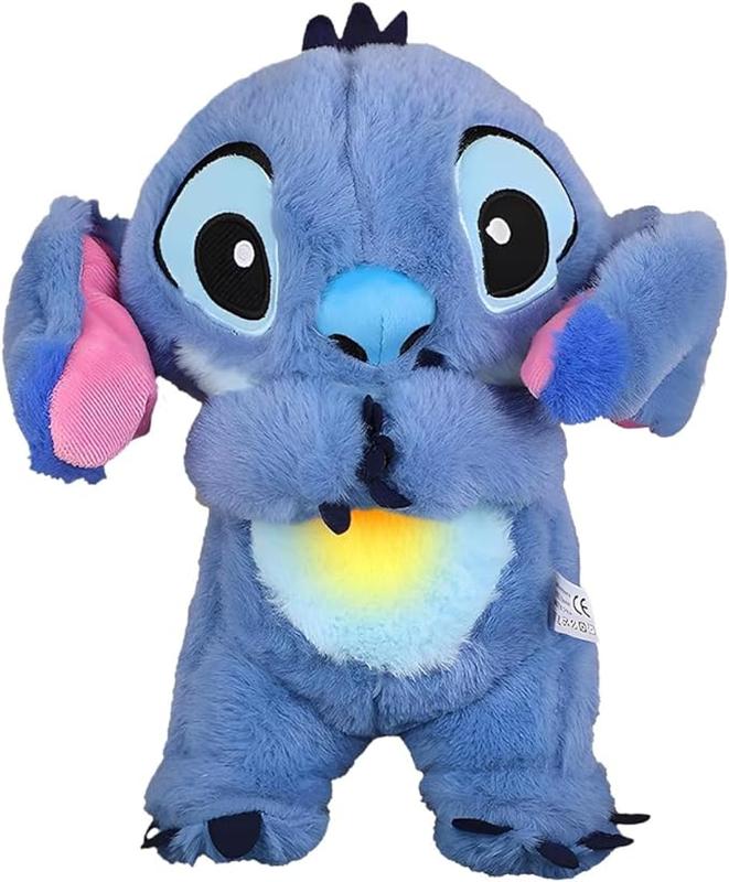 St-itch Soothing Breathing Plush Charm Toy - Your Ultimate Stress and Anxiety Relief Companion with Sensory Details, Music Lights and Breathing Rhythm, Blue