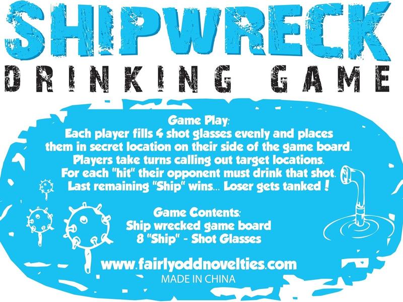 Battleship Drinking Game by Fairly Odd Novelties | Battle Shots Drinking Game for Adults with Shot Glasses & Game Board