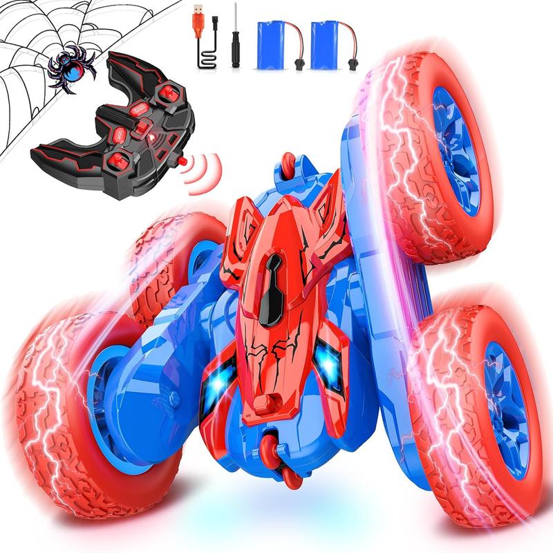 Spider RC Cars Toys for Boys Ages 3-8 Kids Remote Control Stunt Car Toy for 4 5 6 7 8 9 10 Year Old Boy Girl Christmas Birthday Gifts 360 Flip 4WD Car for Boys Age 4-6 5-7 Toddler Gift