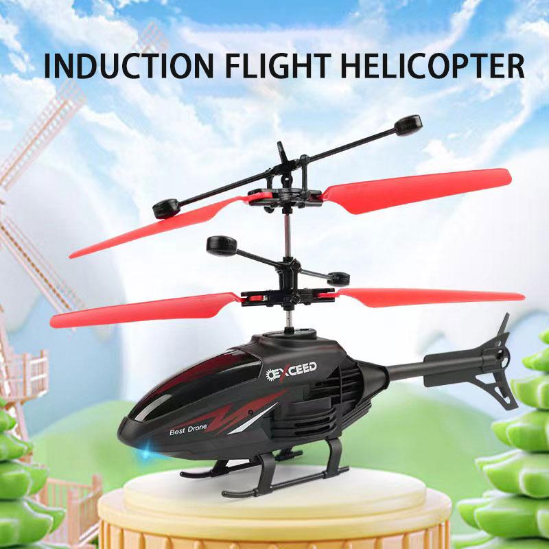 LED - lit Outdoor Mini Helicopter, Infrared - sensed, Flashing, Remote - controlled, Crash - resistant Hovering Sensing Aircraft, USB - rechargeable Toy