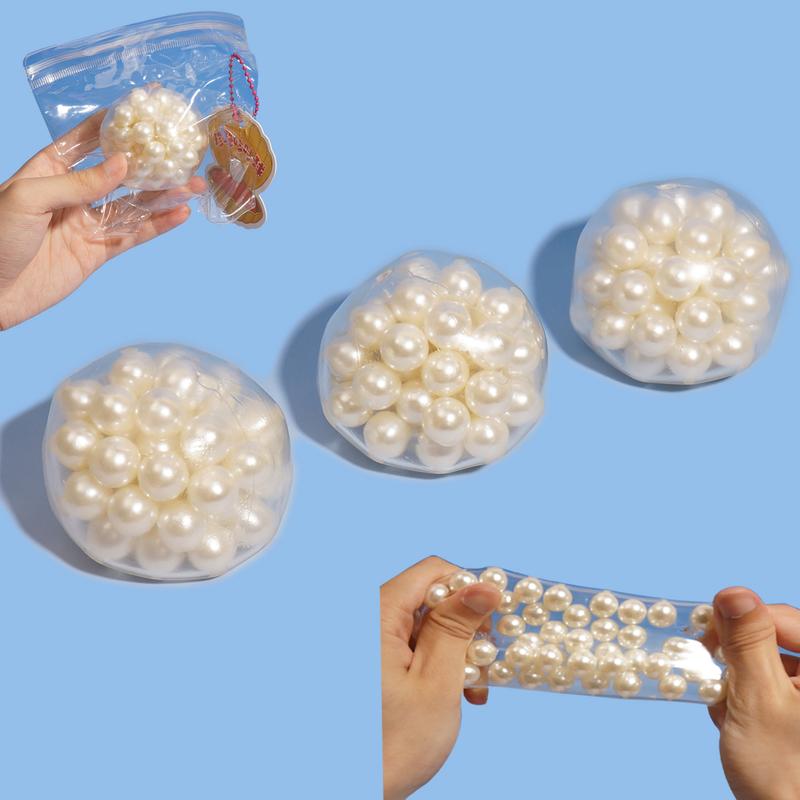 Sparkling Pearl Squishy Ball, White Noise Maker, ASMR toy, good for ADHD, Gift selection, new style squishy toy.