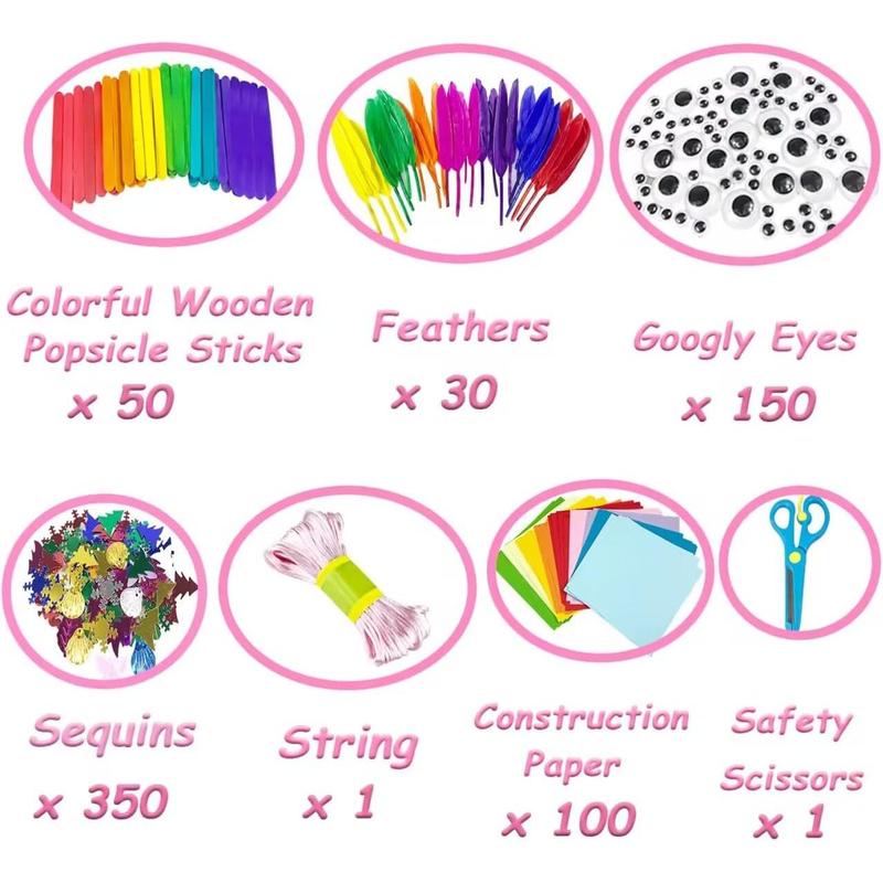 3000Pcs Arts and Crafts Supplies for Kids Crafts for Girls 8-12 Craft Kit with Pipe Cleaners Beads Crafts for Kids DIY School Supplies Set Crafting Box for Girls Boys Age 4-6, 6-8, 8-12 years Gifts