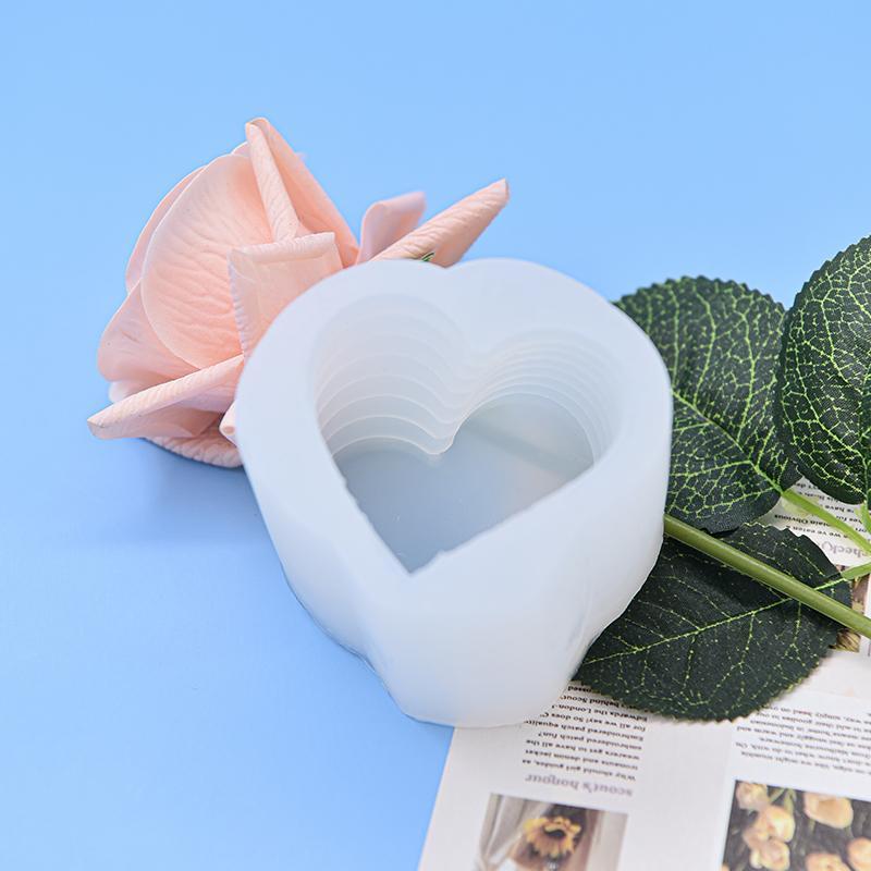 3D Spinning Heart Silicone Mold, DIY Candle Making Mold, Candle Making Tool For Home Decor