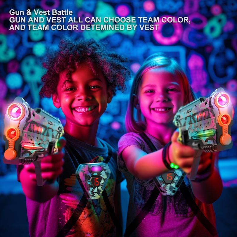 Laser Tag Set of 2, Lazer Tag Game for Kids Indoor & Outdoor Play, Gift Ideas for Kids Teens and Adults, Cool Toys for Teenage Ages 8 9 10 11 12+Year Old Boy & Girls