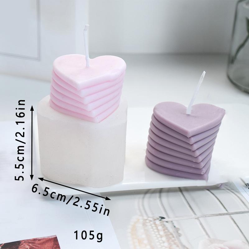 3D Spinning Heart Silicone Mold, DIY Candle Making Mold, Candle Making Tool For Home Decor